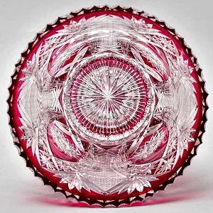 Большая Ваза Розового Хрусталя JOSKA BODENMAIS Германия Н-40 см., конец 60-х гг.