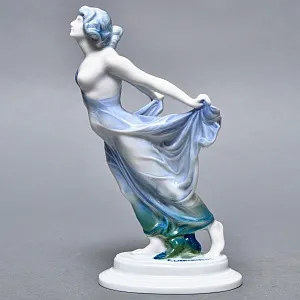 Антикварная Фарфоровая статуэтка «Невеста ветра», Арт Деко, Rosenthal Германия, 1912 - 1914 годы. 