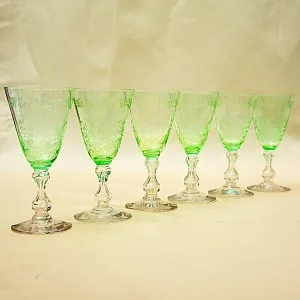 Антикварный Набор - Хрустальные Бокалы для вина «MICADO», Saint Louis. Франция, начало ХХ века.