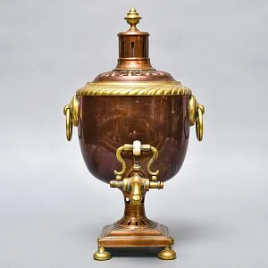 Редкость! Старинный Медный Угольный Самовар на 2,5 л. Германия, начало XX века.