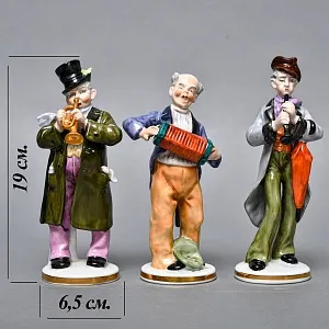 Полная Коллекционная серия Фарфоровых статуэток «Музыкальный оркестр», Grafenthal Германия, 1985 - 1990 годы.