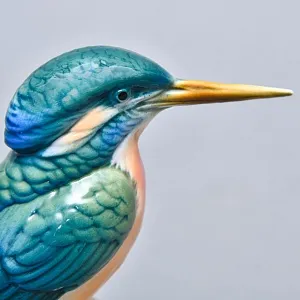 Птица - Статуэтка «Зимородок», Фарфор Карл Энс / Karl Ens, Германия, 50-е годы ХХ века.