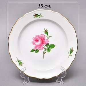 Фарфоровый Чайный Сервиз «РОЗА Мейсена» на 6-ть персон, MEISSEN / МЕЙСЕН Германия. 