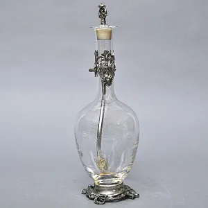 Роскошный Старинный Хрустальный Графин - Декантер в стиле Модерн, Франция первая половина ХХ века.