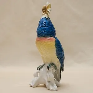 Фарфоровая статуэтка Птица - «Попугай - Какаду» Н -28 см., Карл Энс / Karl Ens,  Германия, 50-е гг.