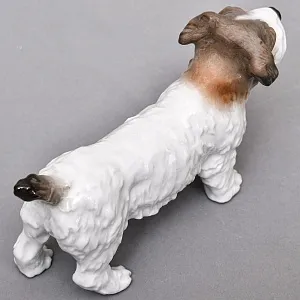 Коллекционная  Фарфоровая статуэтка «Собака. Фокстерьер», Karl Ens Германия, первая половина ХХ века.