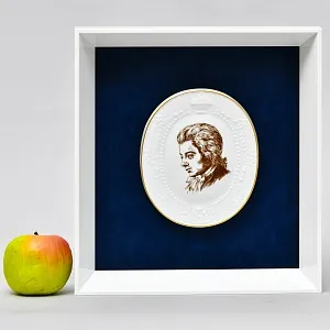 Картина - Панно - Фарфоровая Плакетка «Моцарт», MEISSEN Германия - 1978 год.
