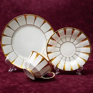 Чайный Сервиз в стиле АМПИР на 12 персон - 42 предмета, Furstenberg, Германия середина ХХ века.