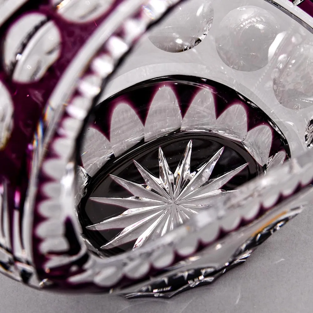 «Аметистовая Хрустальная Корзинка» - Ваза - Конфетница, SCHONBORNER Германия 60-е годы ХХ века.