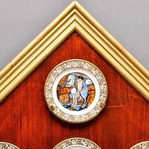 Набор Фарфоровых тарелок «Сказочный домик», The FRANKLIN Porcelain США - 1979 год.