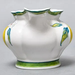 Авторский Чайный сервиз на 4 персоны «Лимоны», фарфор, ручная роспись, Гжель Россия -2000 г..