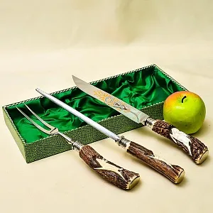 «Охота» Набор для Барбекю из 3-х предметов, Германия, STAINLESS-FORGED Solingen, 60 -е гг.