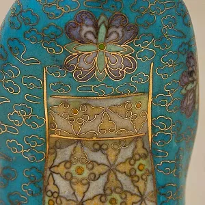 «Девушка в Кимоно» - Статуэтка в технике «Клуазоне» Китай 50 -е годы ХХ века Н - 37 см.