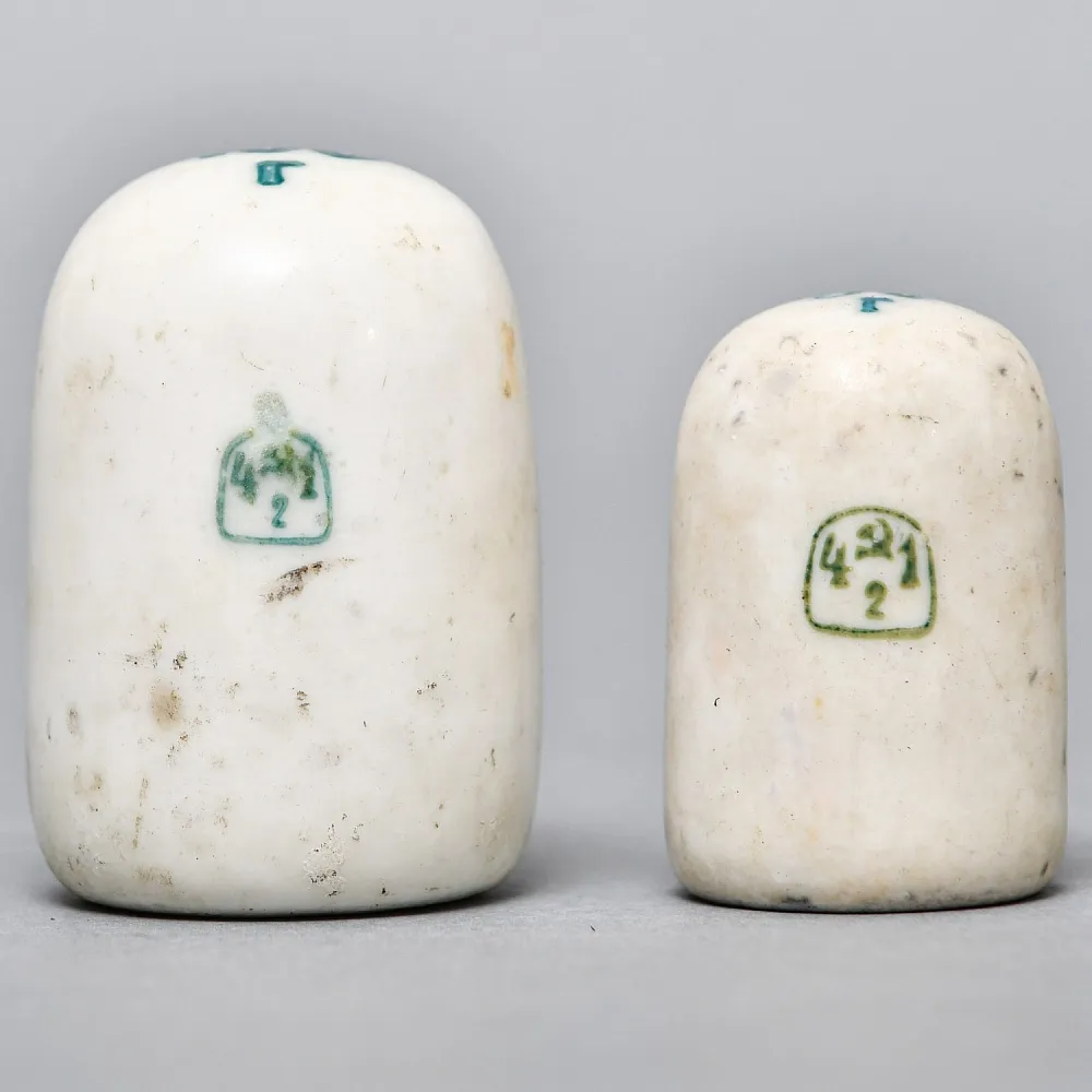 Редкость! Антикварный Набор фарфоровых гирь разновесов (100-50-20-10гр.) - СССР - 20 гг.