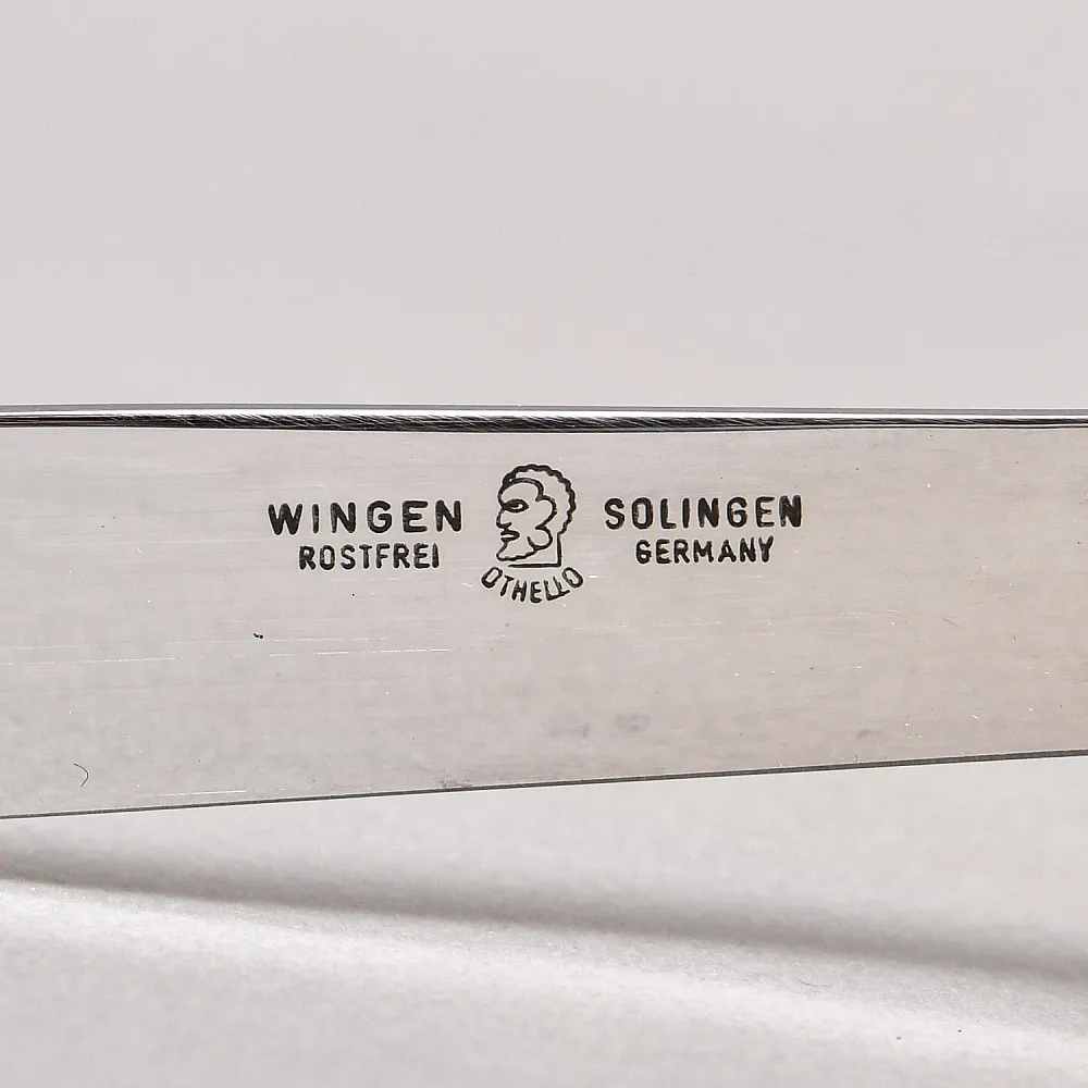 Редкость! Большой Сервировочный Набор для стейка «Охота», Германия, ANTON WINGEN Solingen, 50 -е гг.