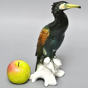 Редкость!  Птица - Большая Фарфоровая статуэтка «Баклан» Карл Энс / Karl Ens, Германия -50 гг.