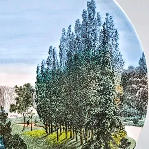 Редкость! Коллекционная Фарфоровая Тарелка - Блюдо «Дворцовый парк -1816 года», Германия -1987 г.