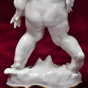 Авторская Фарфоровая Статуэтка «Путти с петухом», Hutschenreuther, Германия - 1955 год.