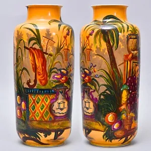 Редкие!!! Большие Антикварные Парные Вазы «Персидские мотивы», Франция VIEUX PARIS.
