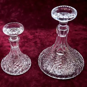 Хрустальный Набор для Бара - Два Графина - Декантера, Англия 50 -е годы ХХ века.
