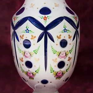 Классическая Настольная Лампа Светильник  в стеклянном корпусе. Германия - 60-70е гг.