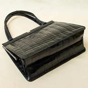 Винтажная Дамская Сумка из Натуральной Крокодиловой Кожи Западная Германия 50 -е годы ХХ века.