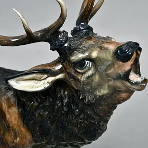 Редкость! Большая Фарфоровая статуэтка «ОЛЕНЬ», ROSENTHAL Германия, 1946 - 1949 годы. 