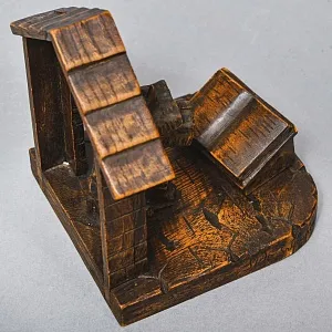 Авторские Деревянные Букенды - Держатели - Подставка для книг «Учёные Терьеры», Германия, 60-е гг.