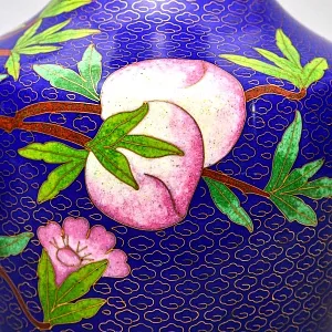 Парные Вазы «Фруктовый Сад» в технике «Клуазоне», металл Китай 50 -е годы ХХ века.