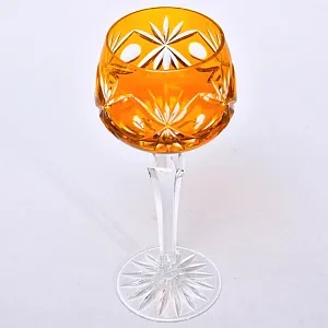Бокал для Вина из Цветного Хрусталя, Annahütte Германия, 60 -е годы ХХ века.