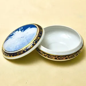 Авторская Фарфоровая Шкатулка - Бонбоньерка «Два путти», Limoges Франция 30гг.