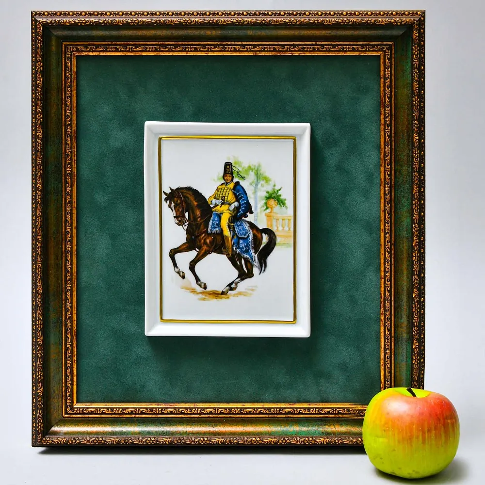 Панно - Картина - Фарфоровая Плакетка из коллекции «Кавалеристы ХIХ века», Германия.