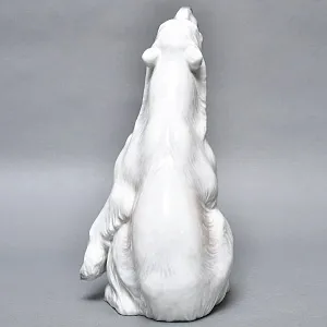 РЕДКОСТЬ! Большая Фарфоровая статуэтка «Белый медведь», Dahl-Jensen Дания, середина ХХ века.