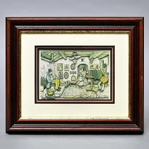 Объемная Картина - Панно в технике 3D декупаж «В мастерской фотографа», 70-е годы ХХ века.