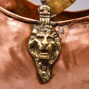 Большой Классический Медный Зольник или Кашпо, Англия середина ХХ века!