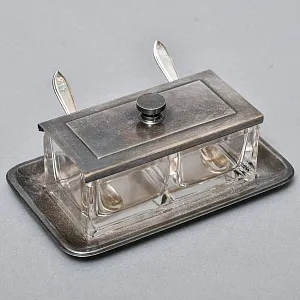 Набор для специй или соусов с двумя отделениями, Wellner Германия - 60 гг.