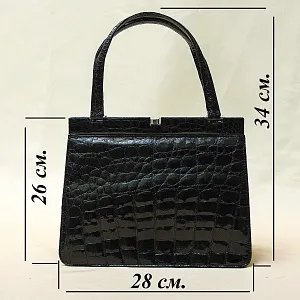 Винтажная Дамская Сумка из Натуральной Крокодиловой Кожи Западная Германия 50 -е годы ХХ века.