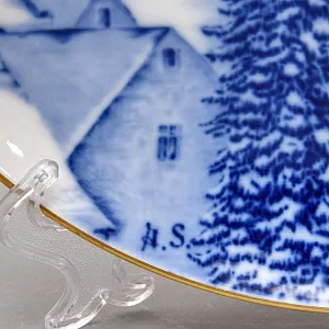 Коллекционная Фарфоровая Тарелка - Блюдо «Городской Собор зимой», Hutschenreuther Германия - 1979 год. 