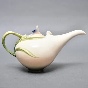 Авторский Фарфоровый Чайный сервиз «Бабочки и стрекозы» на 4 персоны, Franz Collection Тайвань.