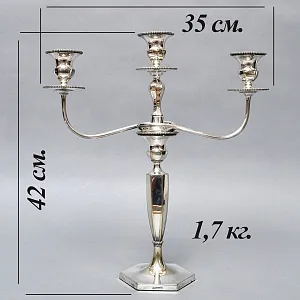 Пара Больших Антикварных Канделябров Подсвечников Silverplated, SHEFFIELD Англия начало ХХ век.