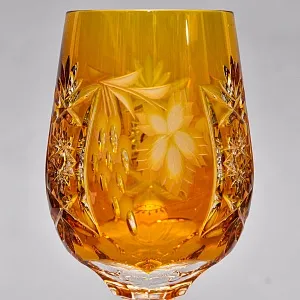 Редкость! Шесть Бокалов для вина из Цветного Хрусталя «ВИНОГРАД», NACHTMANN Германия конец ХХ века.