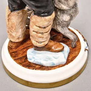 Коллекционная Авторская Статуэтка «Советский Исследователь Арктики - Папанин И.Д.», фарфор, Россия. 