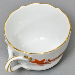 Коллекционная Кофейная пара «Оранжевый дракон», Фарфор, MEISSEN Германия. 