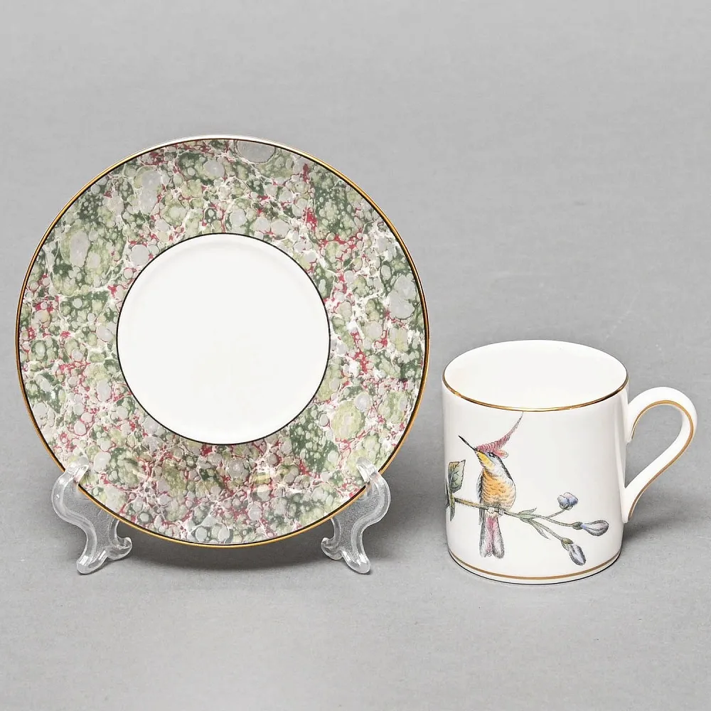 Коллекционная Фарфоровая кофейная пара «Колибри» Wedgwood Англия, 1991 год. 