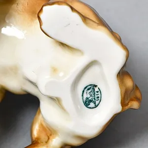 Коллекционная Фарфоровая статуэтка «Cобака. Английский бульдог» Hutschenreuther Германия, середина ХХ века.