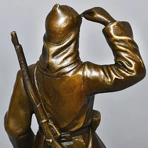 Авторская Бронзовая Статуэтка «Красноармеец в дозоре», Россия конец ХХ - начало ХХI веков. 