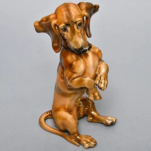 Антикварная Фарфоровая статуэтка «Собака. ТАКСА», ROSENTHAL Германия, 20-е годы ХХ века.