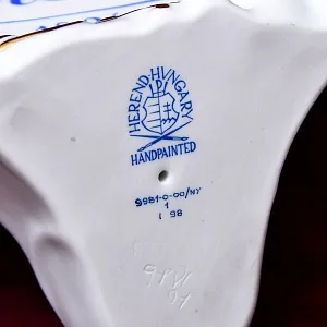 Фарфоровая Настольная плакетка «Незабудки», HEREND Венгрия, вторая половина ХХ века.