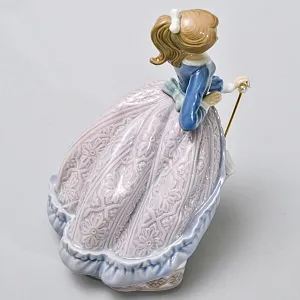 Винтажная Фарфоровая статуэтка "Девочка с зонтиком. Эвита", Lladro Испания - 1983 год.