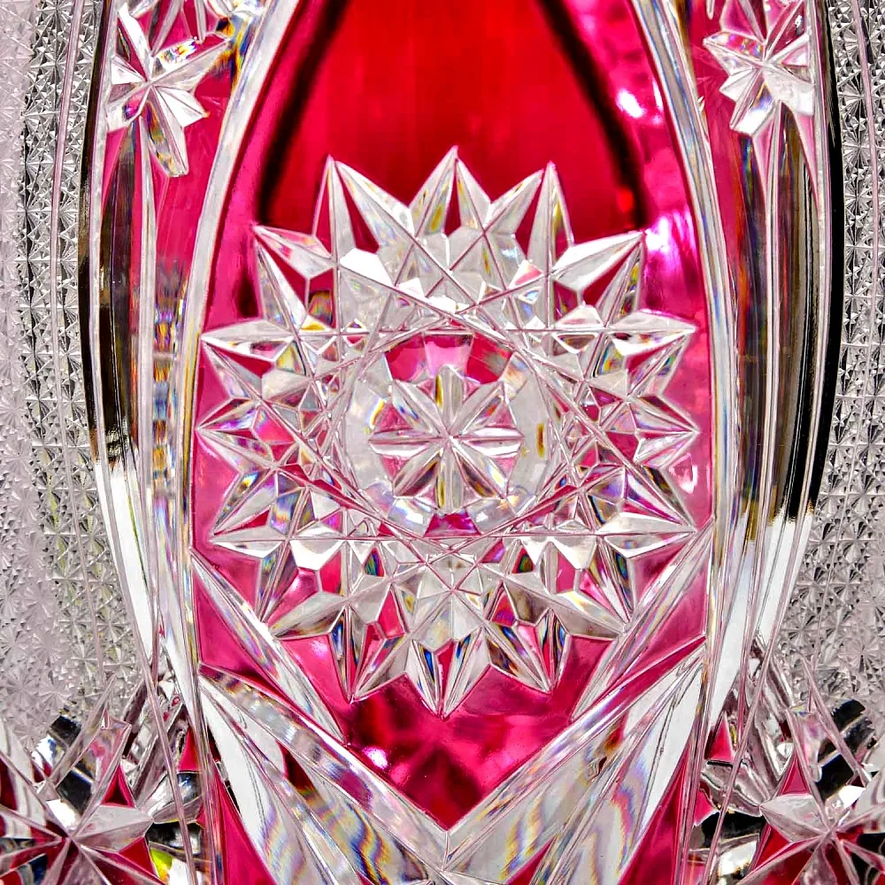 Большая Ваза Розового Хрусталя JOSKA BODENMAIS Германия Н-40 см., конец 60-х гг.